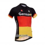 2014 Maillot Ciclismo Fox Cyclingbox Rouge et Jaune Manches Courtes et Cuissard